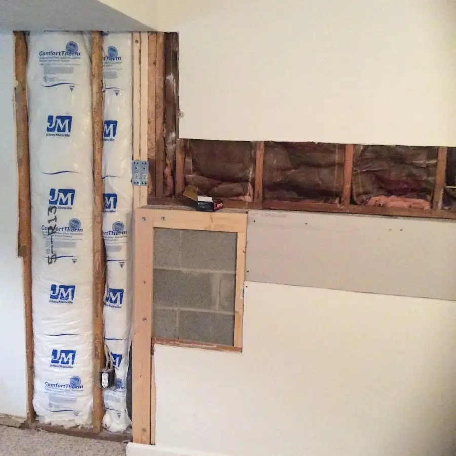 Wall insulation replacement during Contents Cleaning & Restoration in East Hempfield